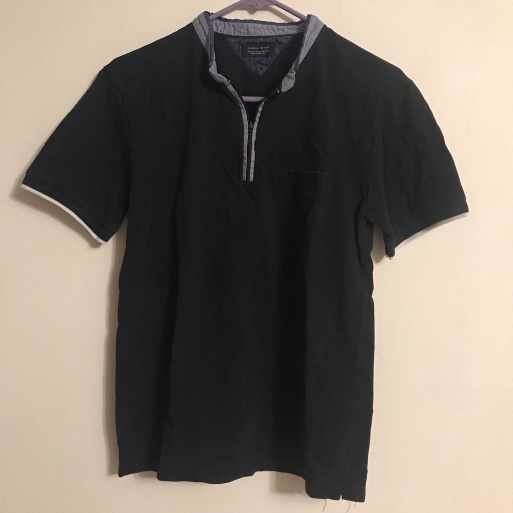 Zara Quarter Zip-Up Shirt